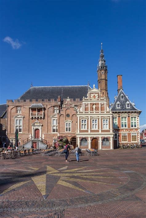 city hall   main market square  haarlem editorial stock photo