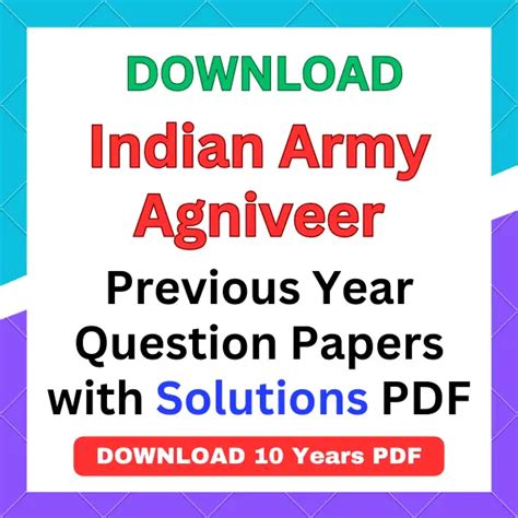 Indian Army Agniveer Previous Year Question Papers PDF