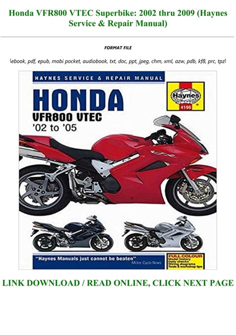 Honda Vfr800 Service Manual 5