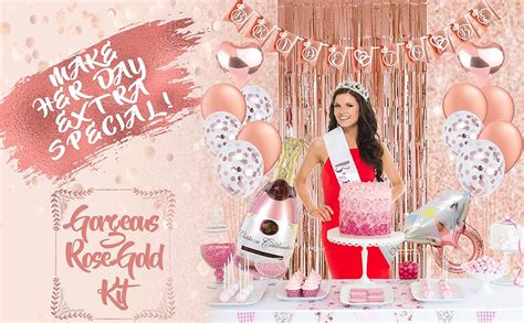 Ktduo Rose Gold Bachelorette Party Decorations Kit Bridal Shower Party Supplies Wedding