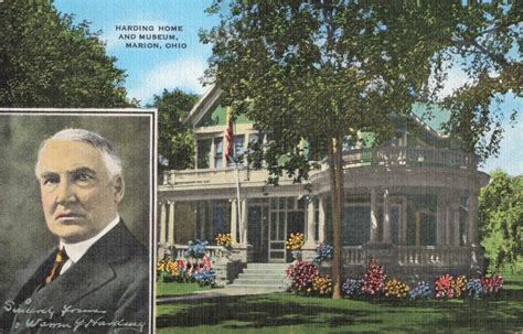 Postcard Warren Harding Home Museum Marion Ohio Oh Ebay