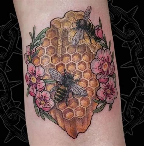 Beehive Pattern Tattoo