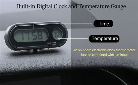 Auto Uhr Onever Auto Digitaluhr Mit Thermometer Mini Fahrzeug