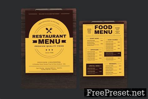 simple menu food menu fkrmcyr