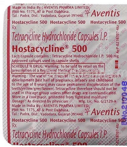 Hostacycline Tetracycline Hydrochloride Capsules 500 Mg At Rs 200