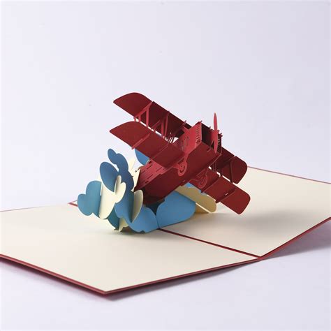 Airplane Pop Up Card Birthday Card 3d Greeting Card Etsy