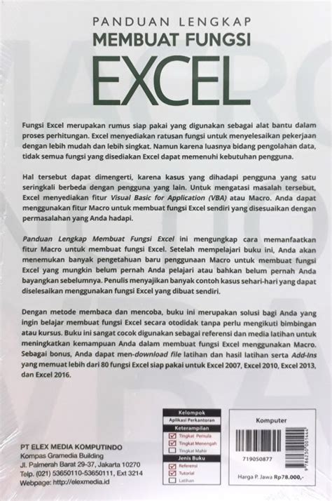 Buku Panduan Lengkap Membuat Fungsi Excel Bukukita