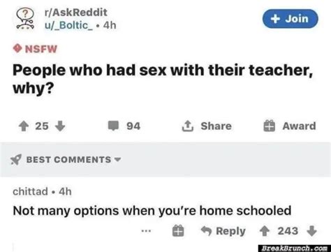 Poeple Who Had Sex With Teachers BreakBrunch