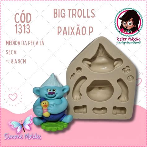 Big Trolls Paixão P Moldes de Silicone