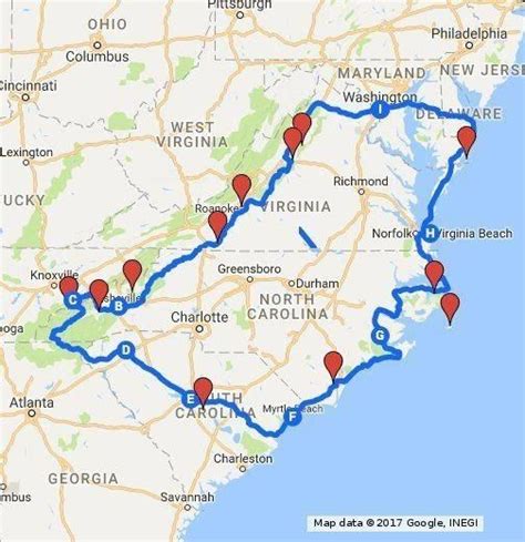 North Carolina road trip | Road trip, Road trip map, East coast road trip