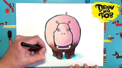 DrawWithRob 72 Hippo YouTube