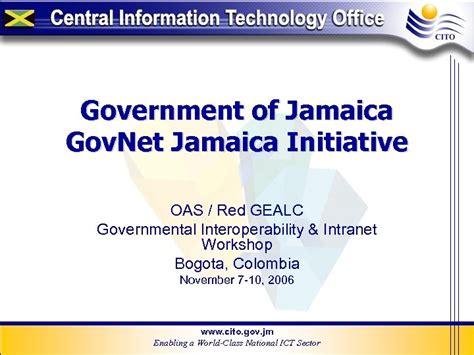 Government of Jamaica Gov Net Jamaica Initiative OAS