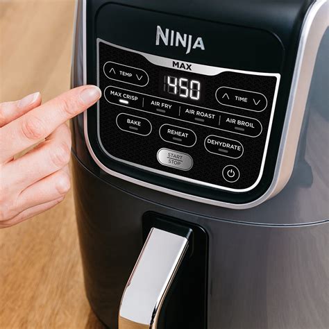 Ninja Hot Air Fryer หม้อทอดไร้น้ำมัน Af160eu ขนาด 5 2l 6 Cooking Functions 1750w Grey Non