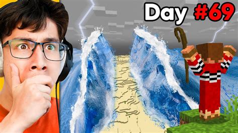 I Survived 100 DAYS As MOSES In Hardcore Minecraft YouTube