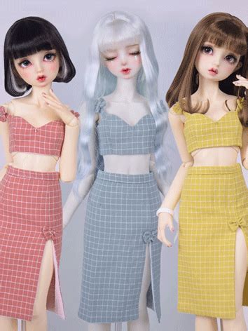 Customizable Bjd Doll Clothing Clothes Girl Female Red Blue Yellow