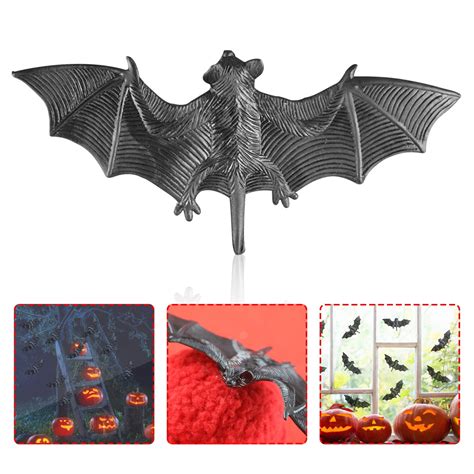 BuleStore 12pcs Halloween Bats,Fake Bats For Halloween Party,Haunted ...