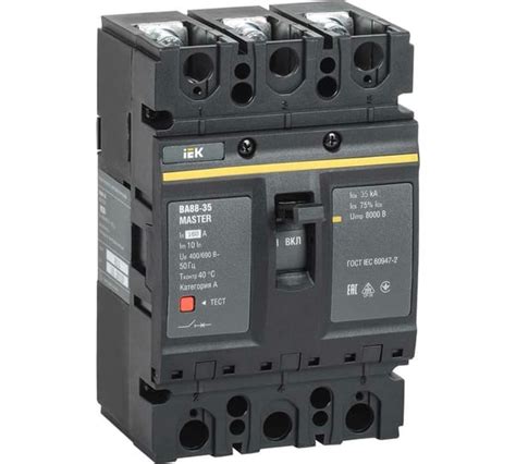 Автоматический выключатель IEK ВА88-35 3Р 160А 35кА MASTER SVA30-3-0160 ...
