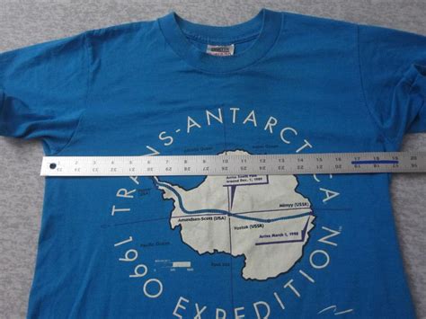 Vintage Trans Antarctica 1990 Expedition Shirt Medium Gem