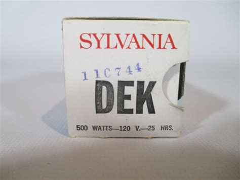 SYLVANIA DEK Projector Lamp Bulb Blue Tip 500 W 120V 25 HRS Movie Slide