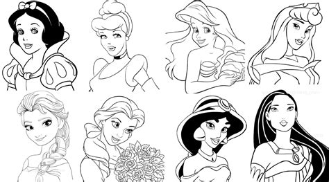 Disegni Delle Principesse Disney Da Colorare