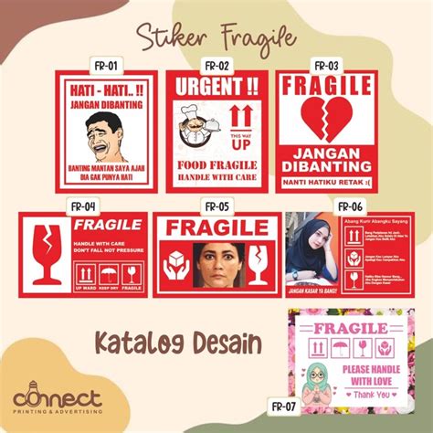 Jual Sticker Fragile Stiker Jangan Dibanting Lucu Shopee Indonesia