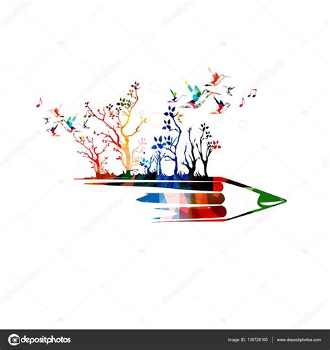 Colorful creative writing concept Stock Vector by ©abstract412 139728100