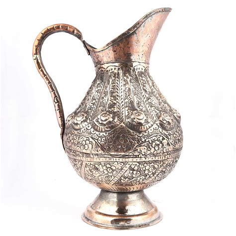 Copper Carved Islamic Jug