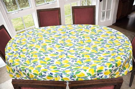 Amazon.com: fitted vinyl tablecloth oval