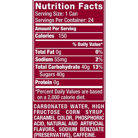 Dr Pepper Nutrition Facts 8 Oz - Nutrition Ftempo