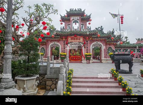 Hoi An Vietnam 7 Feb 2024 Phuoc Kien Hoi Quan Fukien Chinese