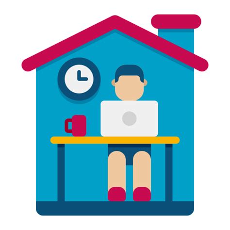 Icono De Trabajar Desde Casa Flaticons Flat