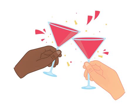 Hands Holding Drinks Cheers 10966403 Vector Art At Vecteezy