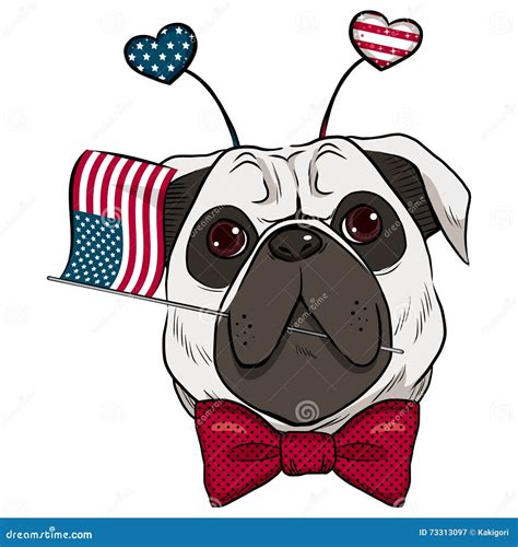 Dog 4th Of July Stock Vector Illustration Of Cartoon 73313097