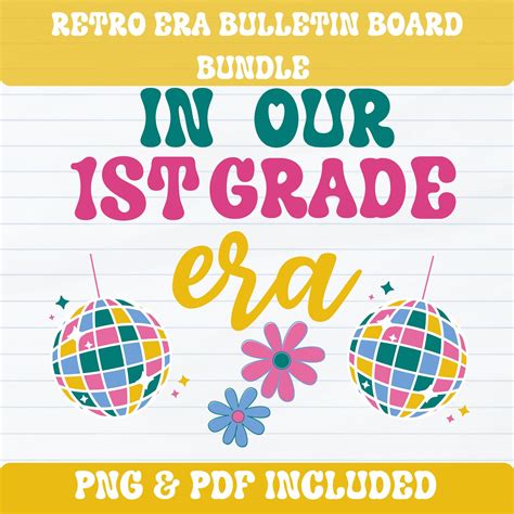 Retro Bulletin Board Set Pastel Colors in Our Learning Era Grade PNG ...