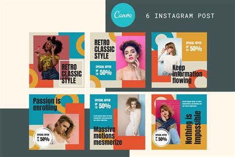 Retro Canva Instagram Post Template On Behance