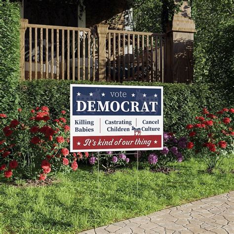 Democrat Political Yard Sign Etsy