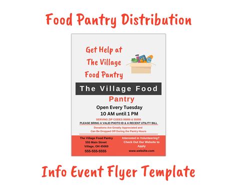 Food Pantry Flyer Food Bank Food Drive Fund Raiser Hunger - Etsy