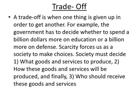 Trade Offs Vs Opportunity Cost