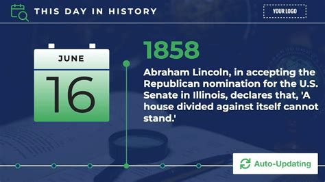 History On This Day Digital Signage Template