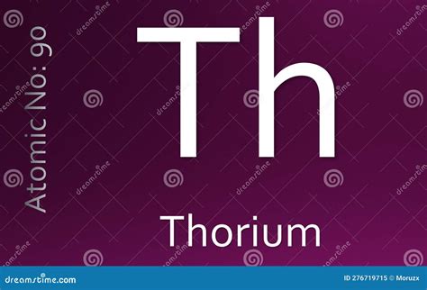 Thorium Chemical Element Symbol on Magenta Background Stock ...