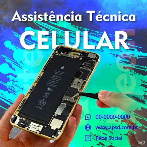 Arte Assistência Técnica Celular Loja Agência Psd