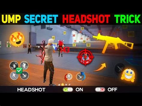 UMP ONLY RED NUMBERS HEADSHOT TRICK UMP HEADSHOT TRICK IN FREE FIRE