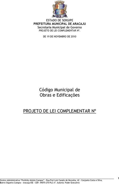 Código Municipal De Obras E Edificações Pdf Free Download