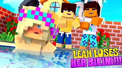 Minecraft Leahs Bikini Falls Off At A Pool Party Bikini Fail W