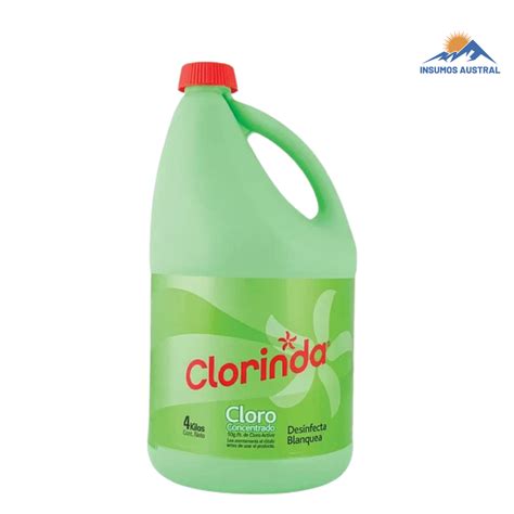 CLORO CLORINDA TRADICIONAL BOTELLA 4 KG Insumos Austral