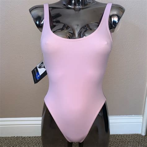 Swim Nwt Vintage Baby Pink One Piece Underwire Bikini Poshmark