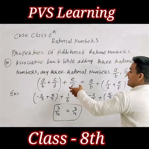 Associative Properties Rational Numbers Class 8 Maths Chapter 1 Properties Of Addition