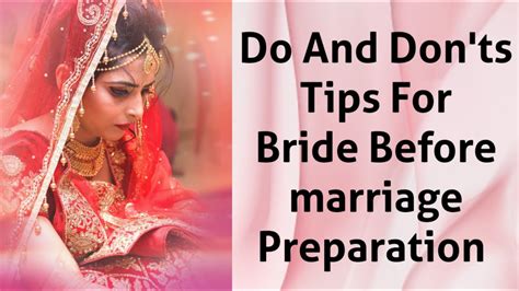 Bridal Tips Before Marriage Preparation Do And Don Ts For Wedding Brides Wedding Planning