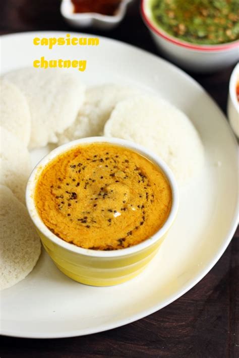 Capsicum Chutney Recipe For Idli Dosa Bell Pepper Chutney