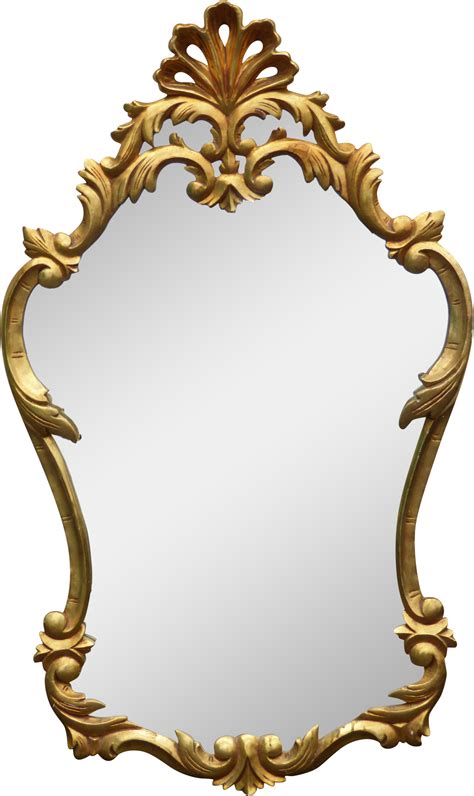 Antique Gold Frame Png Download - French Rococo Mirror Vintage Clipart - Full Size Clipart ...